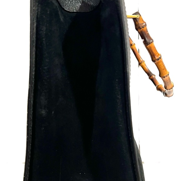 Gucci Diana Bamboo Top Handle Bag in Black Suede - Picture 3 of 9